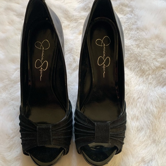 Jessica Simpson platform heels black 8.5 - Picture 2 of 4